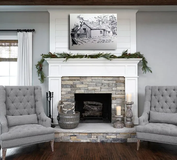 Bank Bottom Cottage, Mytholme Canvas Print