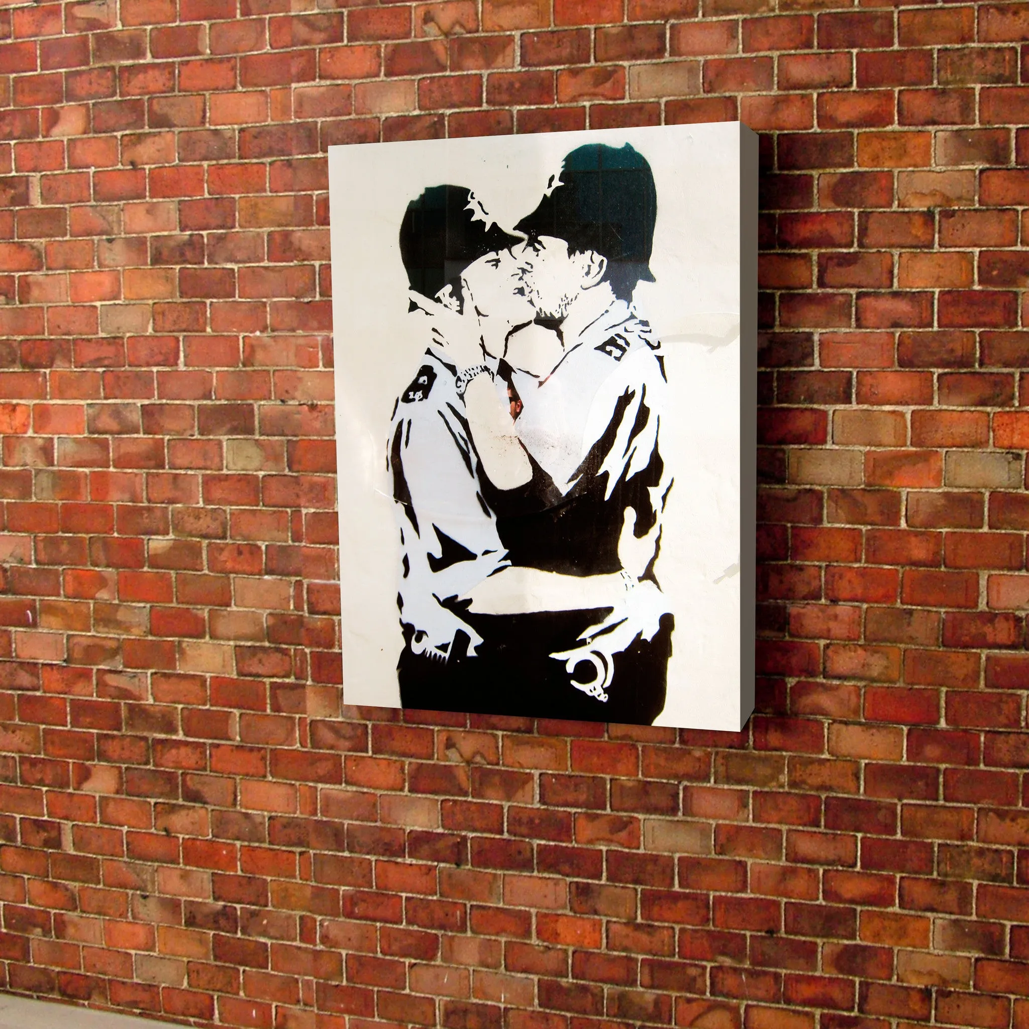 Banksy Kissing Police officers Canvas