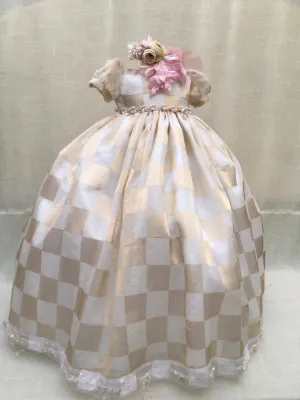 Christening Silk Gown - Golden