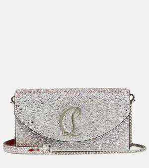 Christian Louboutin Loubi54 embellished leather clutch