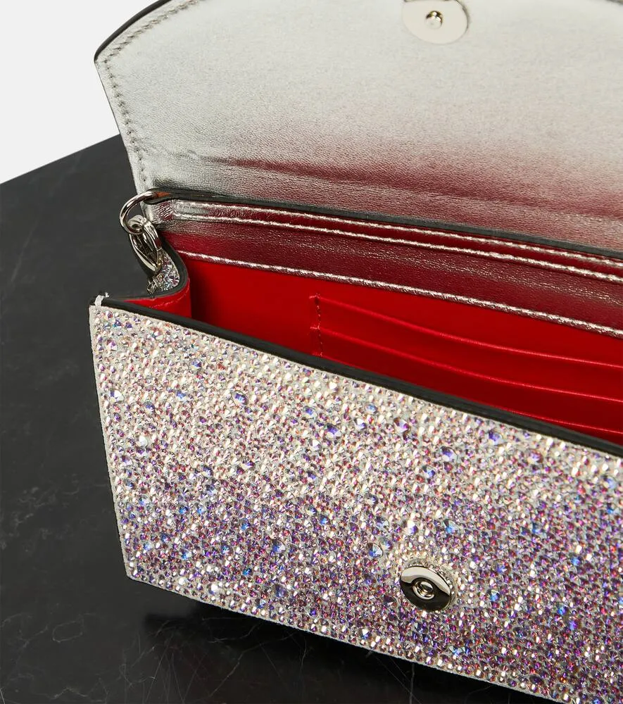 Christian Louboutin Loubi54 embellished leather clutch