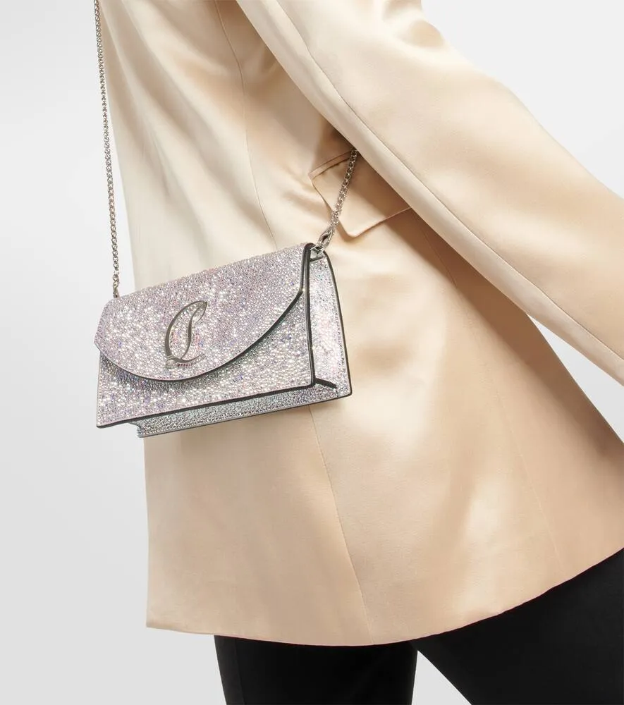 Christian Louboutin Loubi54 embellished leather clutch