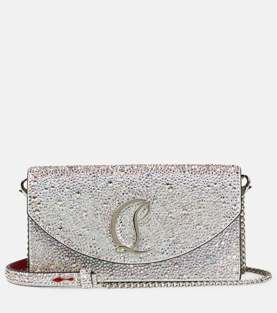 Christian Louboutin Loubi54 embellished leather clutch