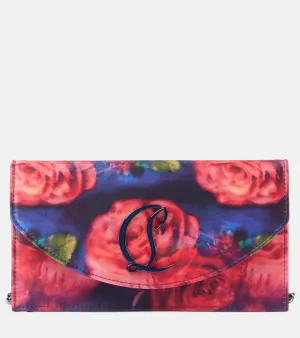 Christian Louboutin Loubi54 floral satin cr√É¬™pe clutch