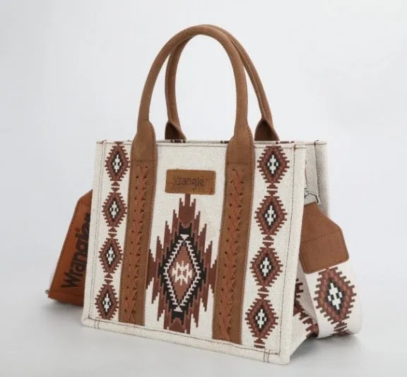 Dani Morgans x Wrangler Western Horizon Collection Whipstitch Crossbody Tote with Strap
