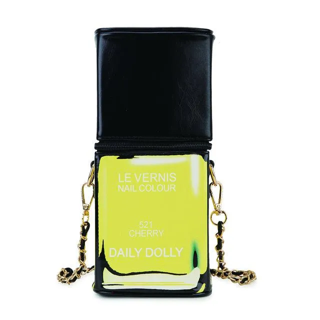 Paint Me Nail Polish Bottle Shape Purse Handbags for Women Fashion Crossbody Bags Chain Shoulder Bags Female Designer Cosmetic Bag