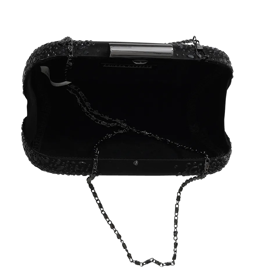 Satin Clutch With Stones