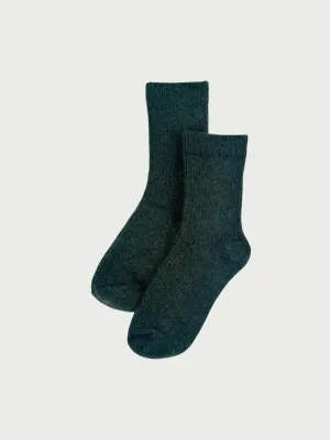 Tibetan Wool Sock, Pine Green